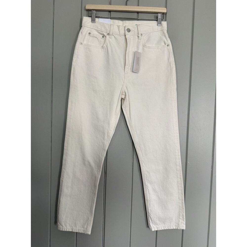 NWT Outerknown SEA Jeans Women's Dune High Rise Slim Fit In Salt White 27 NEW